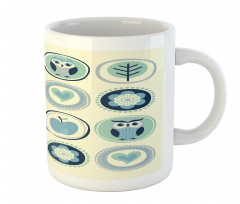 Flowers Apples in Circles Mug