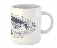 Vintage Night Birds Motif Mug