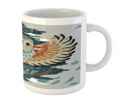 Bird Wings Moon Motifs Mug