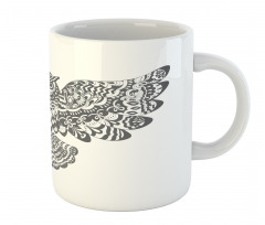 Monochrome Open Wings Mug