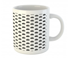 Repeating Cartoon Style Mug