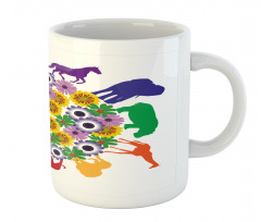 Flowers Wild Animals Mug