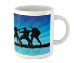 Dancing Crowd Sunrays Mug