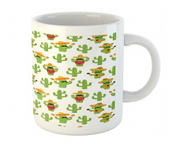 Cactus Characters Fun Mug