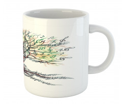 Autumn Nature Tree Swirls Mug