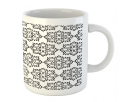 Dotwork Floral Motif Mug