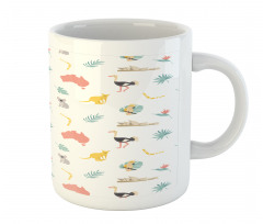 Animals Map and Foliage Mug