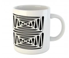 Monochromatic Stripes Art Mug