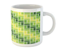 Diagonal Greenish Geometry Mug