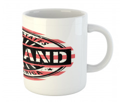 Grunge Style American Text Mug