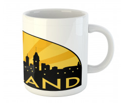 Sunburst Effect Buildings Mug