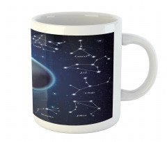 Zodiac Signs Around Moon Mug