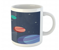 Cartoon Colorful Planets Mug