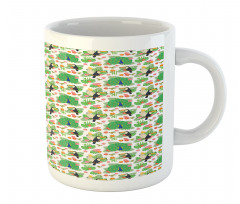 Cartoon Exotic Bird Breeds Mug