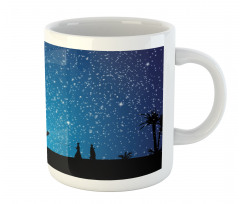 3 Camels Walking at Night Mug