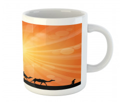 Sunburst Effect and Camels Mug