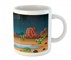 Cactus Plants Starry Sky View Mug