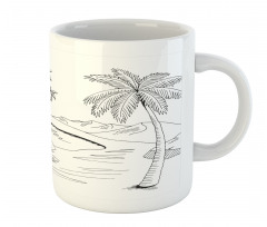 Pencil Sketch Outline Drawing Mug