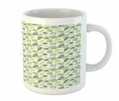 Hand Drawn Leaves Art Mug