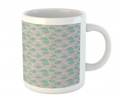 Flamingo and Leaves Mug