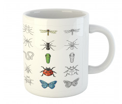 Colored Outline Creatures Mug