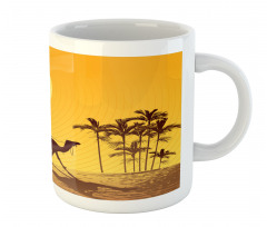 Camel Men and Palms Mug