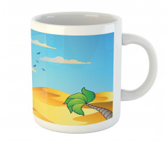 Cartoon Desert Landscape Palms Mug