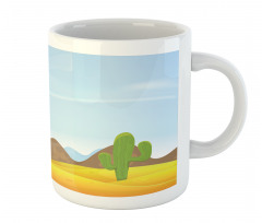 Cactus Plants Mountains Desert Mug