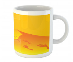 Sand Hills Sun and Footprints Mug