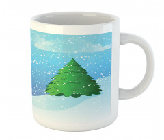 Snow Pouring onto Trees Mug