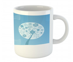 Round Snowflake Trees Mug