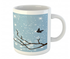 Birds Snowflakes Mug