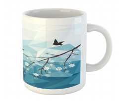 Bird Flying Polygonal Mug