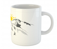 Sun Rising Behind Hills Mug