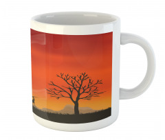 Tree and Animals Landscape Mug