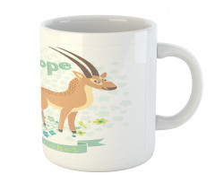 Zoo Alphabet Floral Animal Mug