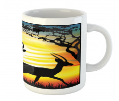 Animals on Sunset Mug