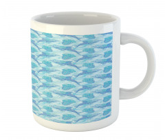 Dolphins Abstract Rounds Mug