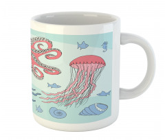 Cartoon Undersea Animal Mug