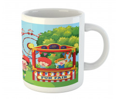 Cheerful Children at Fun Fair Mug