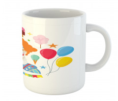 Happy Man in Colorful Costume Mug