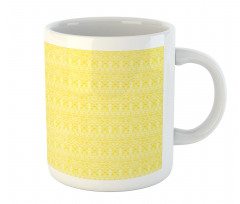 Folklore Yellow Monochrome Mug