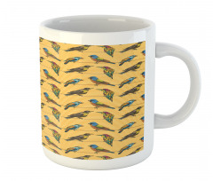 Exotic Avian Stripes Mug