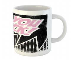 Halftone Style Text Bubble Mug