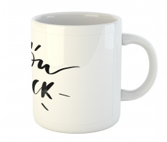 Monochrome Lettering Art Mug