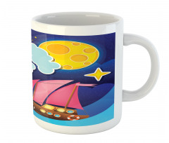 Sailing Boat Cartoon Mug