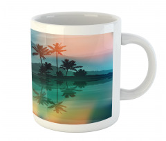 Sea and Palm Trees Art Mug