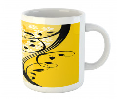 Butterfly Grape Leaves Art Mug