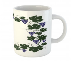 Grape Leaves Frame Graphic Mug