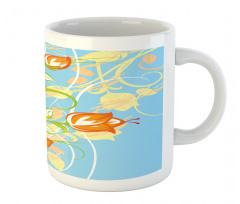 Retro Style Tiger Lily Art Mug